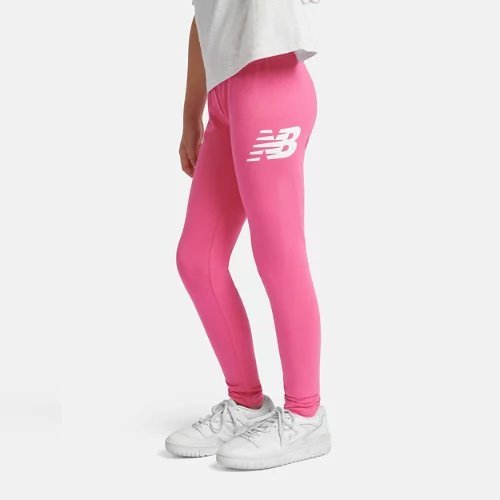 New Balance Stacked Logo Legging - Pink - LAKG001-AAC