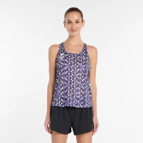 New Balance United Airlines NYC Halfed RC Essential Tank Top - Print/Pattern/Misc - WT61R5O-MLT