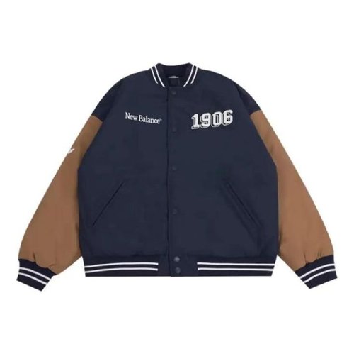 New Balance Vintage Varsity Jacket Asia Sizing - Navy/Tan - AMJ34309