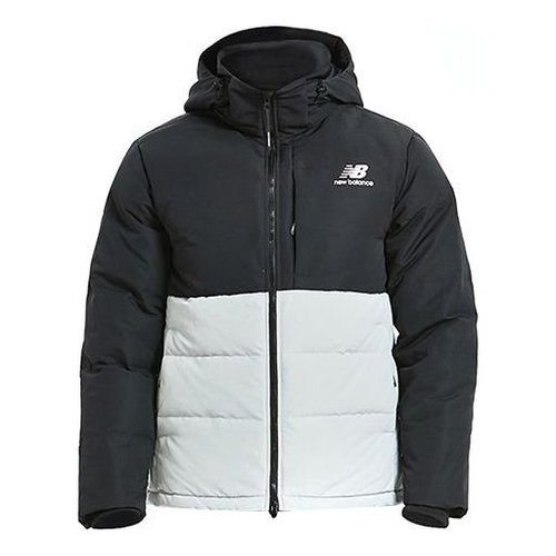 New Balance Windproof Lifestyle Down Jacket Asia Sizing - Black/White - AMJ93551