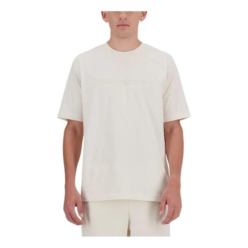 New Balance Wordmark Logo T-Shirt - Linen - MT41559-LIN