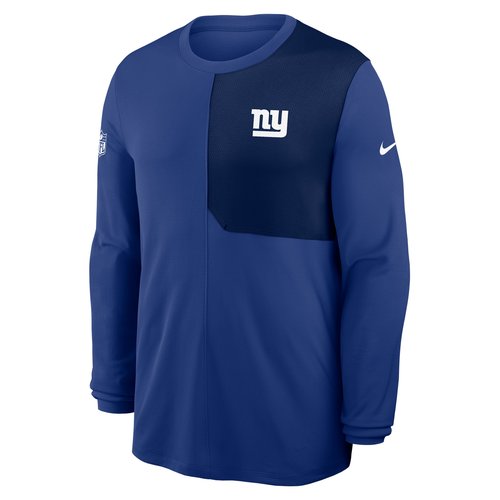 New York Giants Sideline Coach Nike Dri-FIT NFL Long-Sleeve Top - Blue - 03B10DGE8I-81D