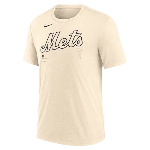 New York Mets Wordmark Nike MLB T-Shirt - Natural - NJFD15ANME-F4H
