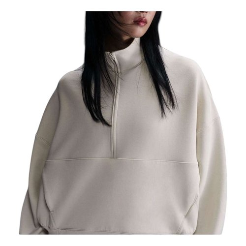 Nike 24.7 ImpossiblySoft Dri-FIT 1/2-Zip T-shirt Oversized Fit - Light Orewood Brown/Light Iron Ore - HQ8189-104
