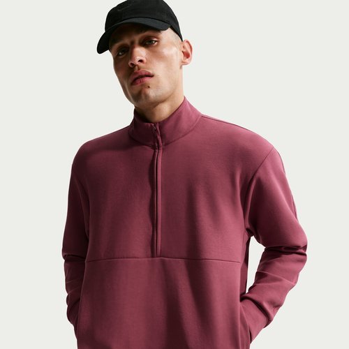 Nike 24.7 ImpossiblySoft Dri-FIT 1/2-Zip Top - Pink Smoke/Light Boulder - HQ6953-658