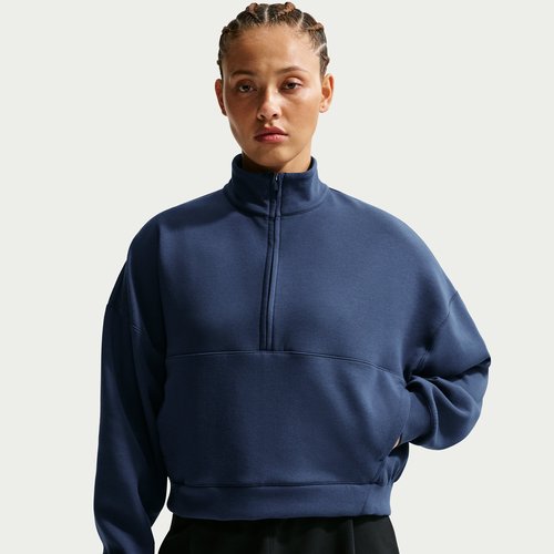 Nike 24.7 ImpossiblySoft Dri-FIT Oversized 1/2-Zip Top - Midnight Navy/Dark Obsidian - HQ8188-410