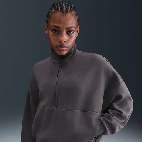 Nike 24.7 ImpossiblySoft Dri-FIT Oversized 1/2-Zip Top - Thunder Grey/Dark Shadow - HQ8188-036