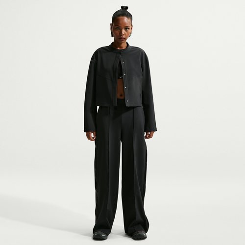 Nike 24.7 PerfectStretch Dri-FIT High-Waisted Loose Tearaway Pants - Black/Black/Dark Smoke Grey - II5323-010