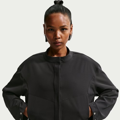 Nike 24.7 PerfectStretch Dri-FIT Loose-Fit Cropped Jacket - Black/Black/Dark Smoke Grey - IB8986-010