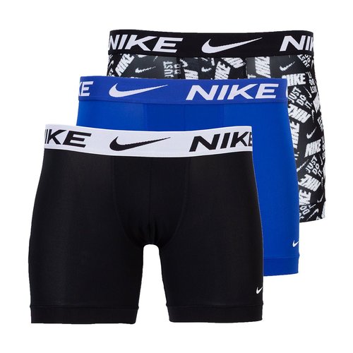 Nike 3 Pack Dri-FIT Essential Micro Boxer Briefs - Black JDI AOP/Game Royal/Black - KE1157-039