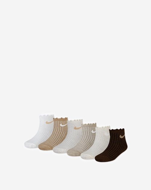Nike Lettuce Welt Ankle Socks 6 Pairs - Sail - GN1232-W6N