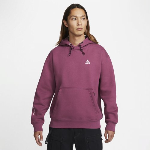 Nike ACG Therma-FIT Fleece Pullover Hoodie - Rosewood/Black/Summit White - DZ3392-653