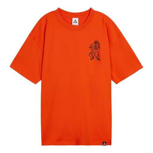 Nike ACG Trolls Cartoon Printing Sports Round Neck Short Sleeve - Orange - DJ5808-817