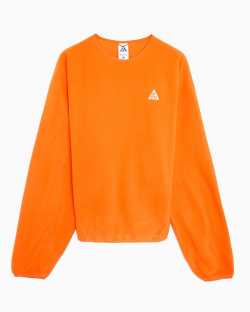Nike s ACG Wolf Tree Fleece Crewneck Sweatshirt Safety Orange - HV1117-819