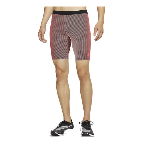 Nike AeroSwift Stripe Breathable Running Sports Tight Gym Shorts Bright Deep Red - DA1430-014
