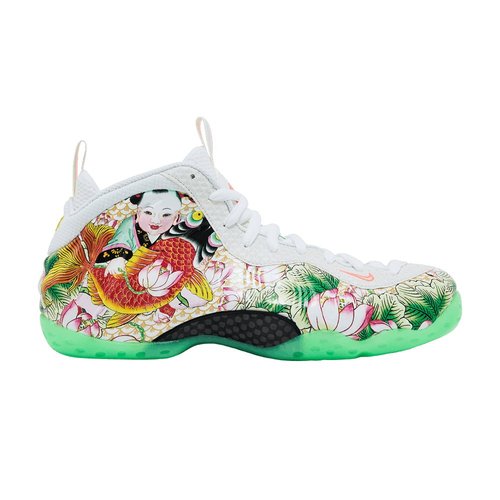 Nike Air Foamposite One Pro - White/Black/Lava Glow/Light Poison Green - IR2078-100