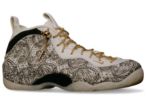 Victor Solomon x Nike Air Foamposite One - White/Black/Metallic Gold - IR2077-101