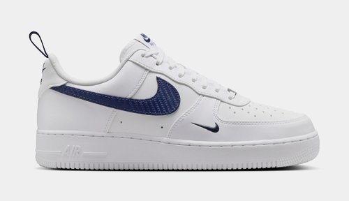 Nike Air Force 1 Low '07 LV8 Carbon Fiber Swoosh - White/Midnight Navy Blue - IR5599-100