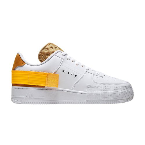 Nike Air Force 1 Type - White/Gold Suede/Club Gold/University Gold - AT7859-100