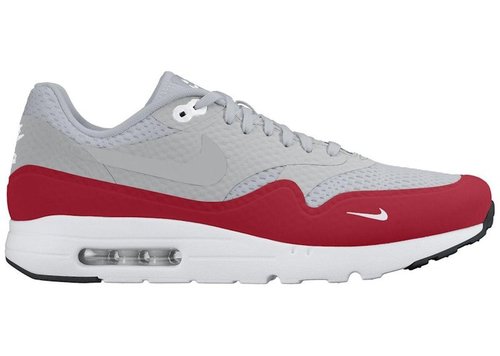 Nike Air Max 1 Ultra Essential - Neutral Grey/University Red/White - 819476-006
