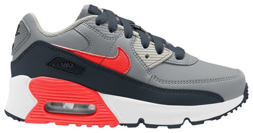 Nike Air Max 90 Leather - Light Smoke Grey/Dark Obsidian/Phantom/Bright Crimson - CD6867-021