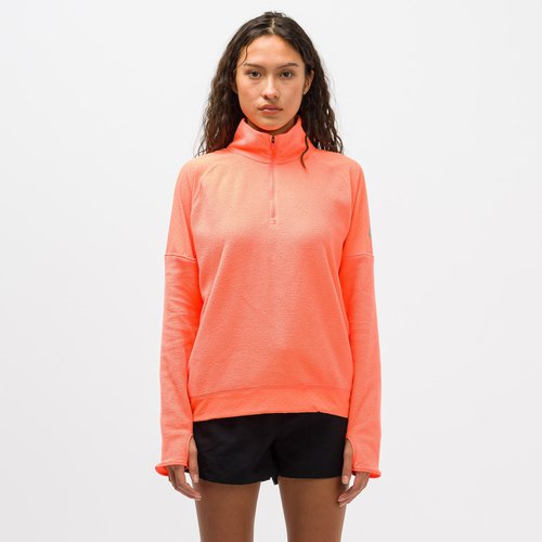 Nike Air Midlayer Running Top - Bright Mango/Reflective Silver - CZ9146-854