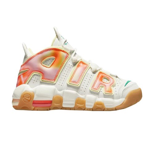 Nike Air More Uptempo | White | Size 3.5 - Sail/Luminous Green/Gum Light Brown - FB7702-100