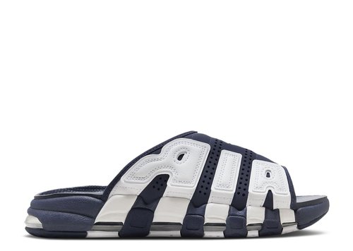 Nike Air More Uptempo Slide - White/Midnight Navy Blue/University Red - FQ8699-400