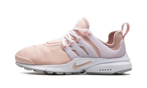 pink and white nike presto