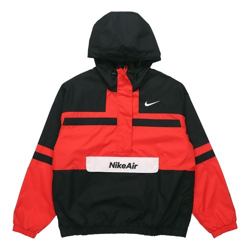 Nike Air Windproof Anti Tear Half Cardigan Jacket - Red/Black - CJ4835-657