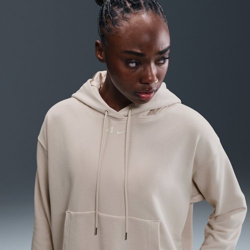 Nike A'ja Wilson Oversized Cropped Basketball Hoodie - Desert Sand/Soft Pearl - HM7707-008
