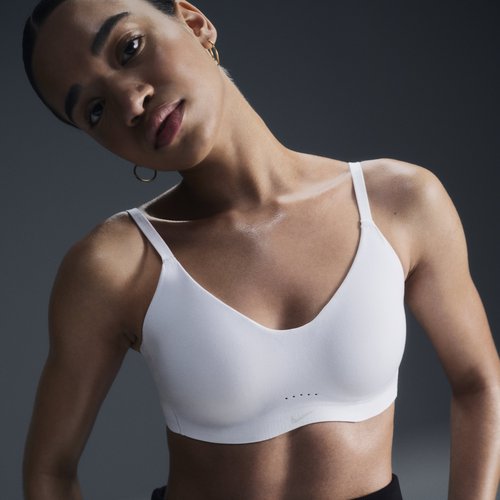 Nike Alate Minimalist Light-Support Padded Convertible Sports Bra - White/Cool Grey - FQ3550-100