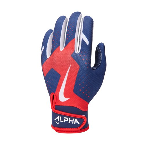 Nike Alpha 2.0 T-Ball Batting Gloves - Pimento/Midnight Navy/White - N1012190-648