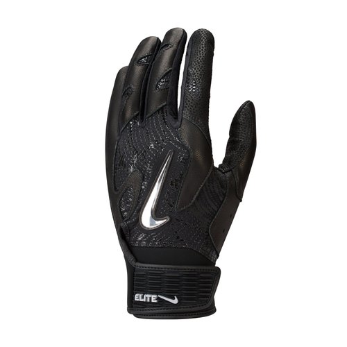 Nike Alpha Elite 2.0 Baseball Batting Gloves - Black/Black/Clear/Metallic Silver - N1013006-055