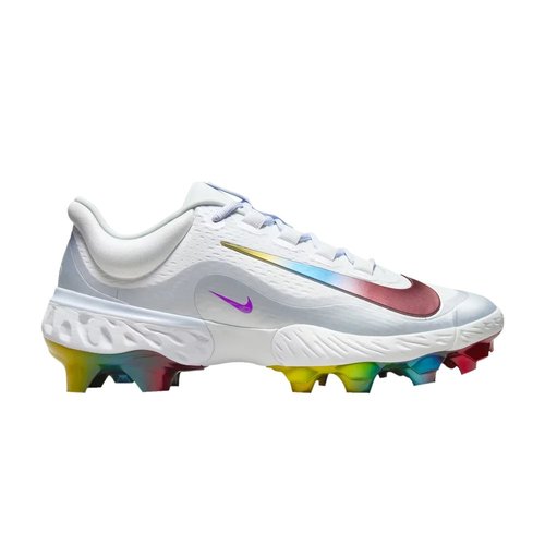 Nike Alpha Huarache Elite 4 Low MCS | | Size 11 - White/Football Grey/University Red/Hyper Violet - FQ7724-106