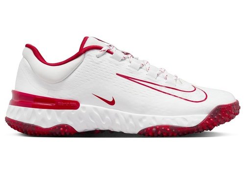 Nike Alpha Huarache Elite 4 TF - White/University Red/Team Red/Pure Platinum - FD2746-104