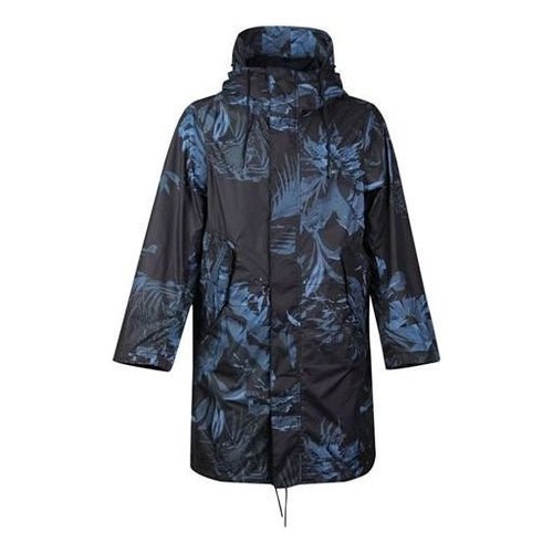Nike Aop Printed Hooded Parka Coat - Blue/Black - AR1599-010