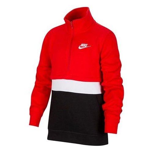 Nike B Nike Sportswear Club HALF ZIP University Red - DD8582-658