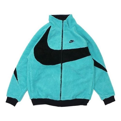 Nike Big Swoosh Reversible Boa Jacket Asia Sizing - Blue/Black - BQ6546-301