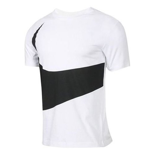Nike BigSwoosh Large Logo Classic Sports Short Sleeve - White - CK9586-100