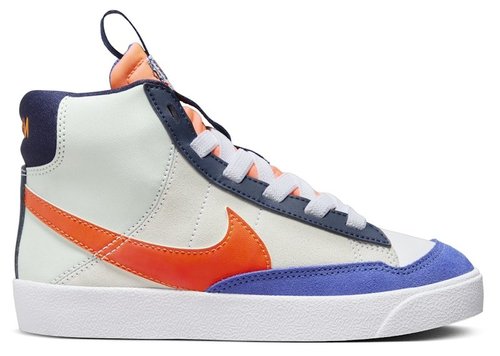 Nike Blazer Mid '77 SE - White/Light Silver/Midnight Navy/Team Orange - FQ7412-100