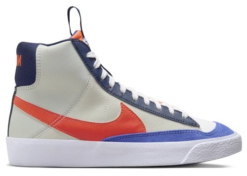 Nike Blazer Mid '77 SE - White/Light Silver/Midnight Navy/Team Orange - FQ7413-100