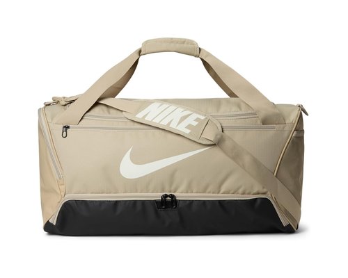 Nike Brasilia 9.5 Training Duffel Bag Medium, 60L Duffel Bags - Desert Khaki/Black/Sail - DH7710-253