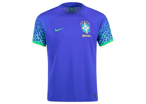 Brazil 2022/23 Stadium Away Nike Dri-FIT Soccer Jersey - Paramount Blue/Green Spark/Dynamic Yellow/Green Spark - DN0678-433