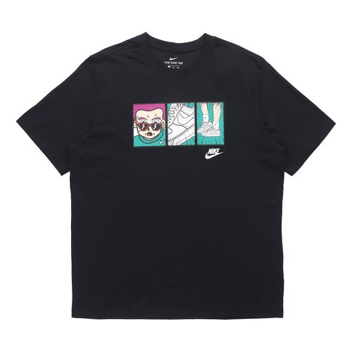 Nike Cartoon Printing Round Neck Pullover Short Sleeve - Black - DH0012-010