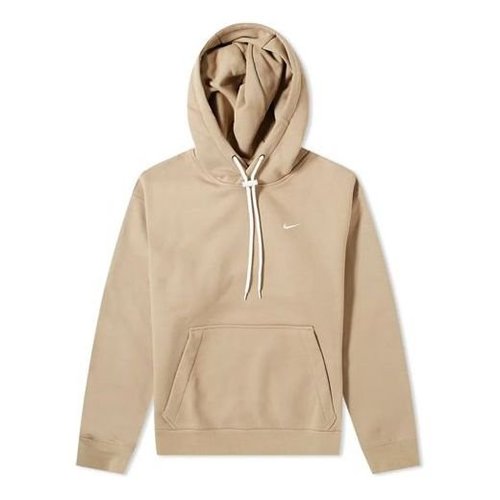 Nike Casual Sports Drawstring Fleece Lined Long Sleeves - Khaki - CD6393-247