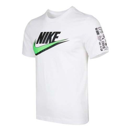 Nike Casual Sports Round Neck Loose Short Sleeve White T-Shirt - DM6962-100