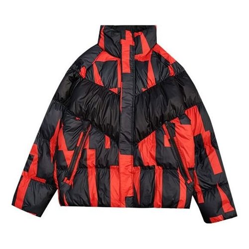 Nike Casual Stand Collar Down Jacket Black Red - Blackredmulti-Color - CK1850-634