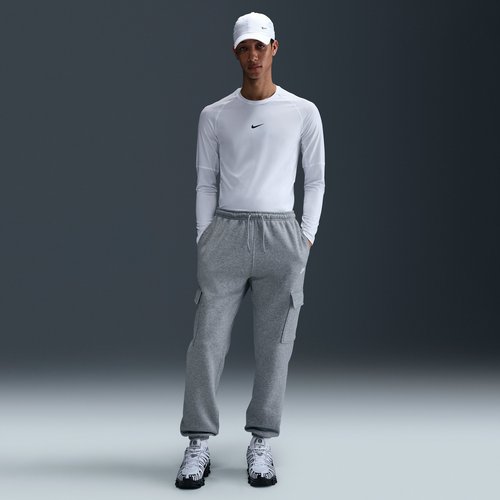 Nike Club Fleece Cargo Pants - Dark Grey Heather/Light Smoke Grey/White - FN3805-063