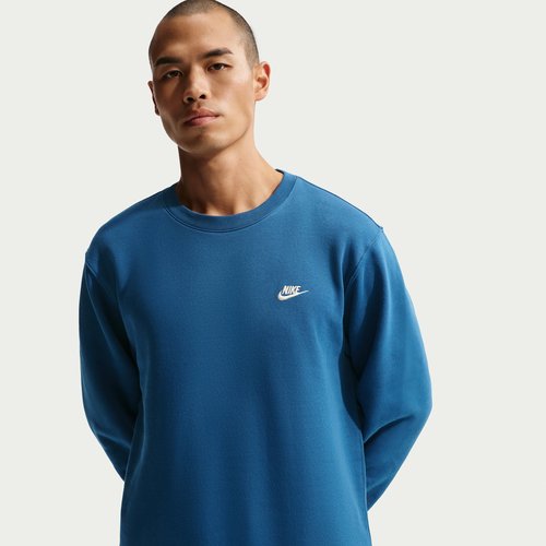 Nike Club Fleece Crew - Court Blue/Light Khaki - FN3886-476